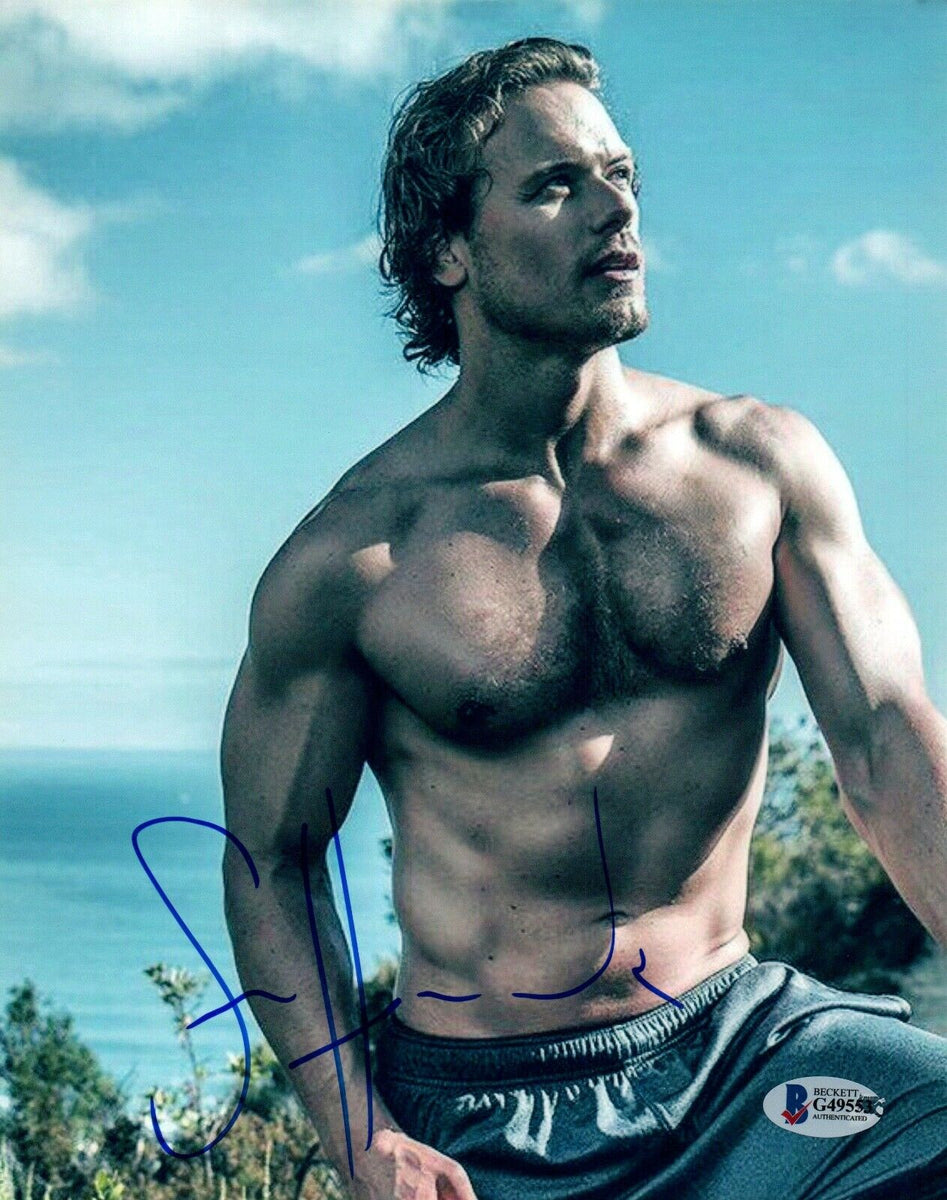 サム・ヒューアン直筆サイン入り大型写真…Sam Heughan サム