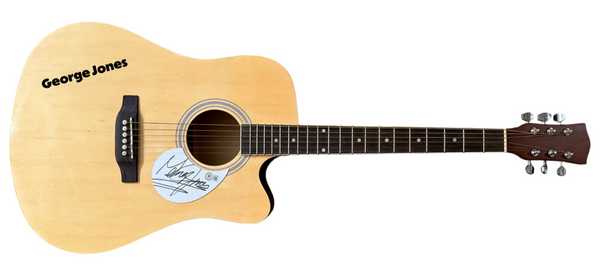 George Jones Signed Autograph Full Size Acoustic Guitar Country Beckett COA