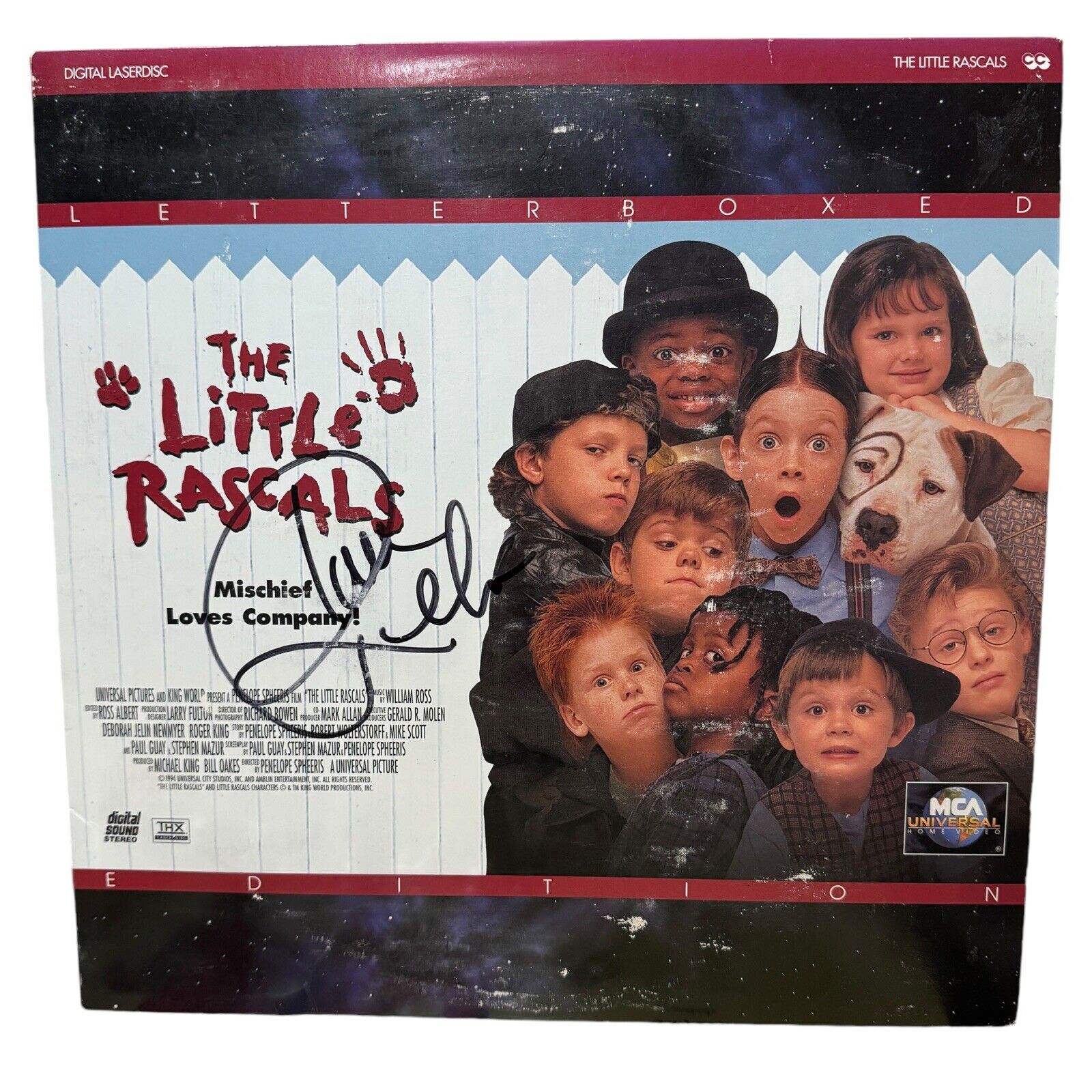 Reba McEntire Signed The Little Rascals Movie Laserdisc Cover