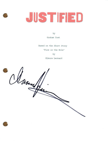 Damon Herriman Signed Autograph JUSTIFIED Pilot Script Full Screenplay COA