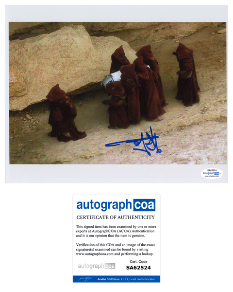 RUSTY GOFFE Signed STAR WARS Autograph 8x10 Photo Jawa A NEW HOPE ACOA COA