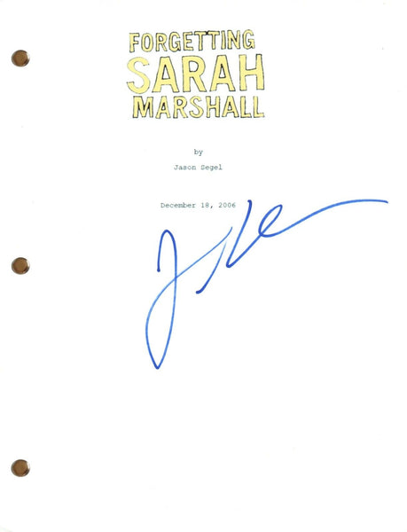 Jason Segel Signed Autograph Forgetting Sarah Marshall Full Movie Script COA