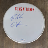 Steven Adler GUNS N' ROSES Signed Autograph 12" Drumhead Drummer Beckett COA