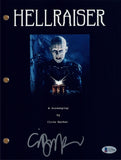 Clive Barker Signed HELLRAISER Autograph Movie Script Full Screenplay BAS COA