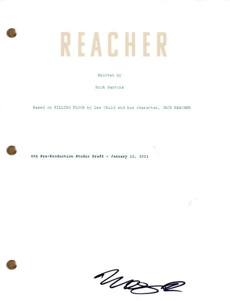 Maxwell Jenkins REACHER Signed Autographed Pilot Episode Script Screenplay COA