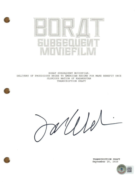 Jason Woliner Signed Autograph Borat Subsequent Moviefilm Movie Script BAS COA
