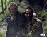 Finn Jones & Sacha Dhawan Signed IRON FIST 8x10 Photo Marvel Autograph ACOA COA