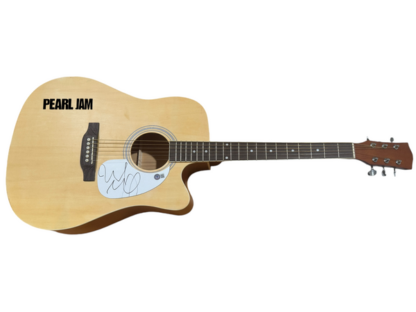 Mike McCready PEARL JAM Signed Acoustic Guitar Autograph Full Size Beckett COA