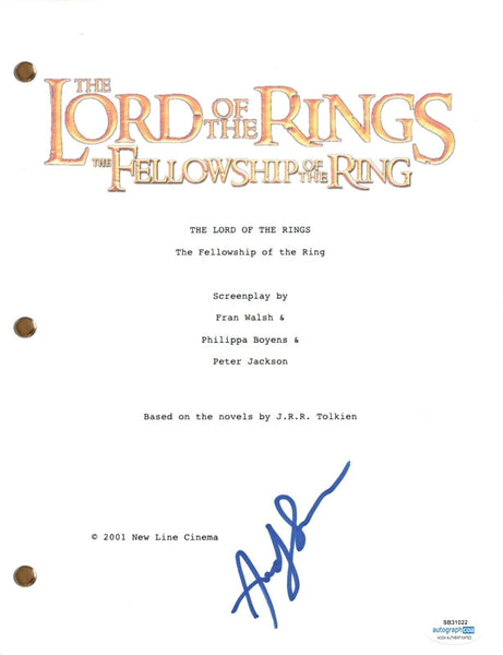 Andy Serkis Signed Autograph The Lord of The Rings Movie Script Fellowship ACOA