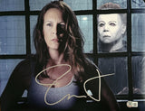 Jamie Lee Curtis Halloween Signed Autograph 11x14 Photo Laurie Strode BAS COA