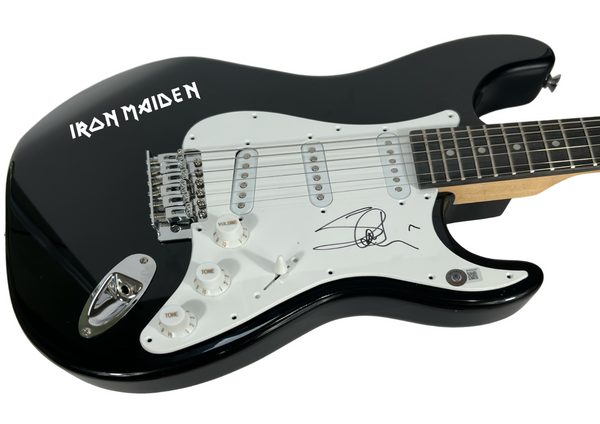 Steve Harris Signed Autograph Electric Guitar Beckett Iron Maiden COA