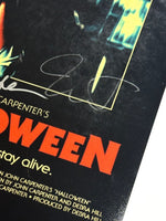 Jamie Lee Curtis & Nick Castle HALLOWEEN Signed 11x17 Poster Photo Autograph BAS