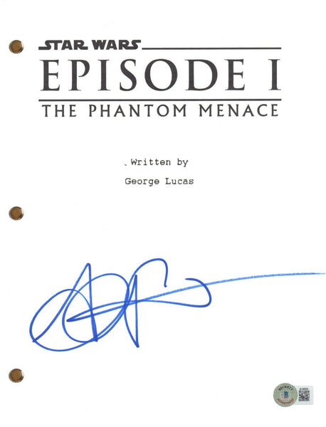 Ahmed Best Signed Star Wars The Phantom Menace Movie Script Autograph BAS COA