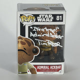 Tim Rose Signed Autograph Star Wars Admiral Ackbar Funko Pop It's A Trap BAS COA