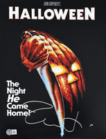 Jamie Lee Curtis Halloween Signed Autograph 11x14 Photo Laurie Strode BAS COA