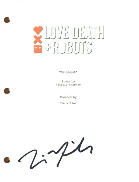 Tim Miller Signed Love, Death & Robots Autograph Episode Script Screenplay COA