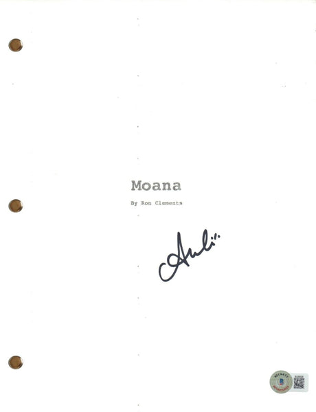 Auliʻi Cravalho Signed Autograph Moana Movie Script Full Screenplay Beckett COA