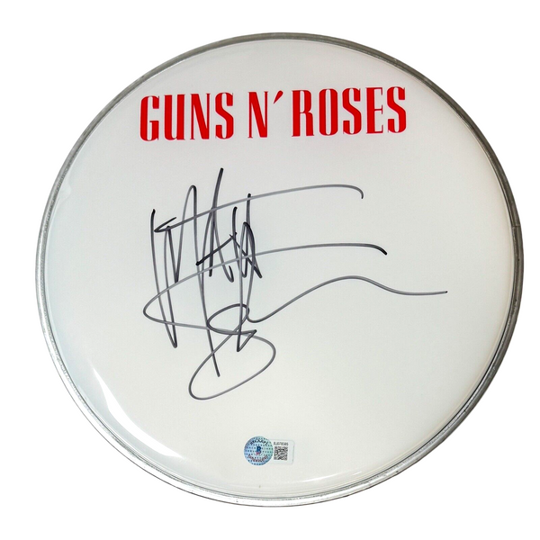 Matt Sorum GUNS N' ROSES Signed Autograph 10" Drumhead Drummer Beckett COA