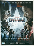 Joe & Anthony Russo Signed Autograph Captain America 12x18 Movie Poster BAS COA