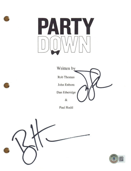 Jane Lynch & Ryan Hansen Signed Autograph Party Down Pilot Episode Script BAS