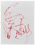 Stefan Lessard Dave Matthews Band Signed Autograph Original Art Sketch 11x14 COA
