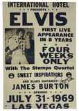 James Burton Signed Elvis Presley 11x17 Concert Poster Photo Autograph BAS COA