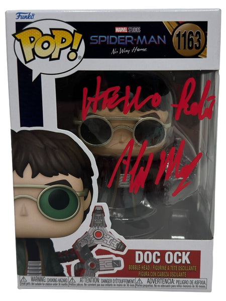 Alfred Molina Signed Autograph Doc Ock Spider-Man No Way Home Funko Pop BAS COA