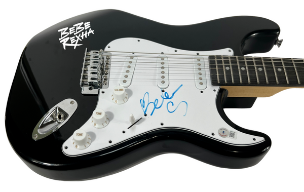 BEBE REXHA Signed Autograph Electric Guitar Expectations Pop Singer Beckett COA