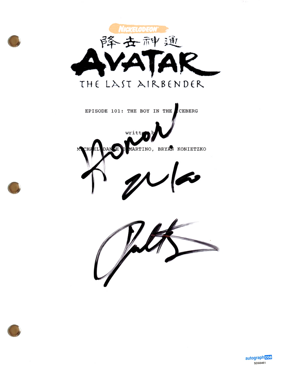 Dante Basco “Avatar: The Last Airbender” Signed Autograph Pilot Script ...