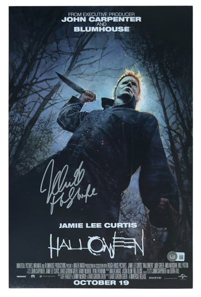 Nick Castle Signed HALLOWEEN 11x17 Movie Poster Photo Michael Myers Beckett COA