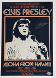 James Burton Signed Elvis Presley 11x17 Concert Poster Photo Autograph BAS COA