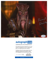 RICHARD STRIDE Signed STAR WARS Autograph 8x10 Photo Poggle the Lesser ACOA COA