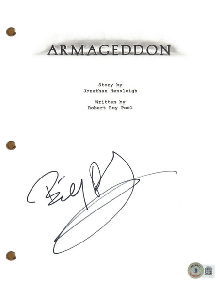 Billy Bob Thornton Signed Autograph Armageddon Movie Script Screenplay BAS COA
