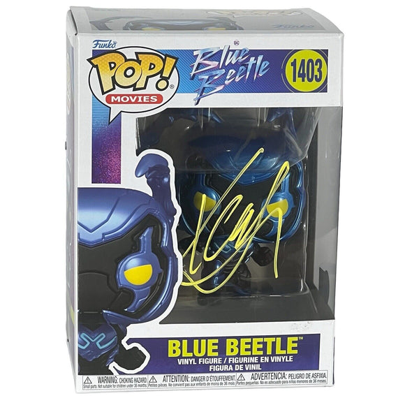 Xolo Mariduena Signed Funko Pop Blue Beetle #1403 Autograph Beckett COA