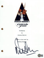 MALCOLM MCDOWELL Signed A CLOCKWORK ORANGE Movie Script Autograph Screenplay BAS