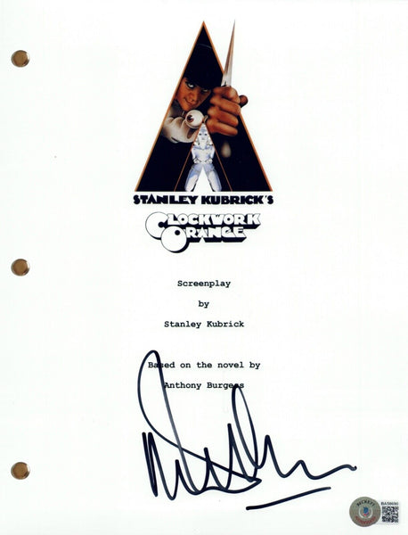 MALCOLM MCDOWELL Signed A CLOCKWORK ORANGE Movie Script Autograph Screenplay BAS