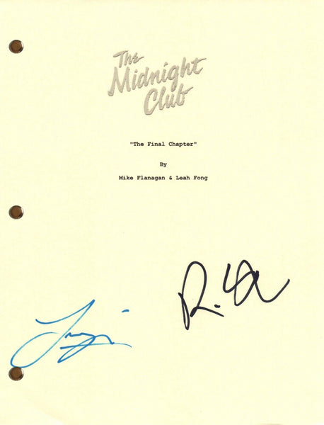 Ruth Codd & Igby Rigney The Midnight Club Signed Autograph Full Pilot Script COA