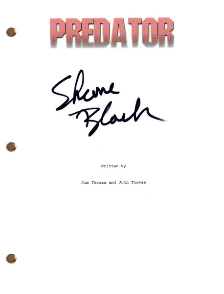 Shane Black PREDATOR Autograph Signed Movie Script Full Screenplay Hawkins COA
