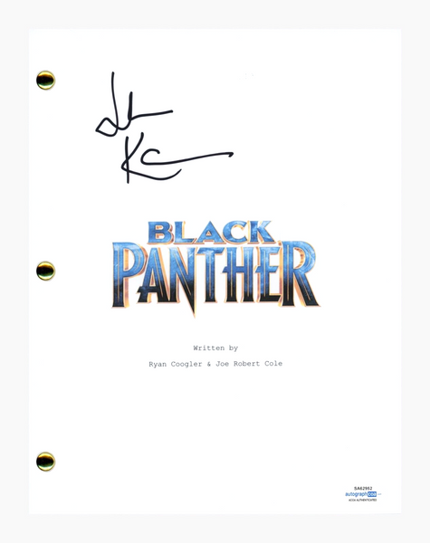 John Kani BLACK PANTHER Signed Autograph Movie Script Screenplay Marvel ACOA COA