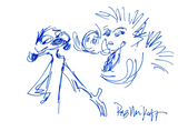 Rob Minkoff Signed Autograph The Lion King Original Art Sketch 11x15 Beckett COA