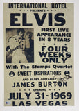 James Burton Signed Elvis Presley 11x17 Concert Poster Photo Autograph BAS COA
