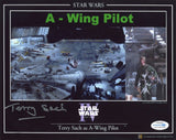 TERRY SACH Signed STAR WARS Autograph 8x10 Photo A Wing Pilot A NEW HOPEA COA