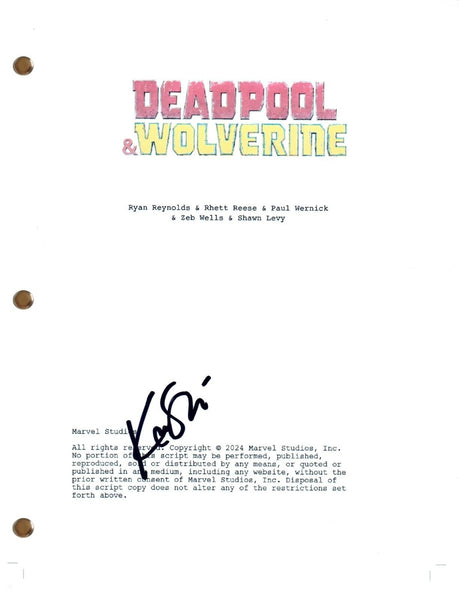 Karan Soni DEADPOOL & WOLVERINE Signed Autograph Movie Script Screenplay COA