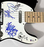 RED HOT CHILI PEPPERS Band Signed Electric Guitar Anthony Kiedis +3 Beckett COA