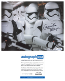 SAMANTHA ALLEYNE Signed STAR WARS Autograph 8x10 Photo Stormtrooper ACOA COA