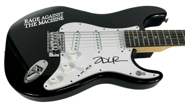 Zack de la Rocha Signed Electric Guitar Rage Against The Machine Autograph BAS