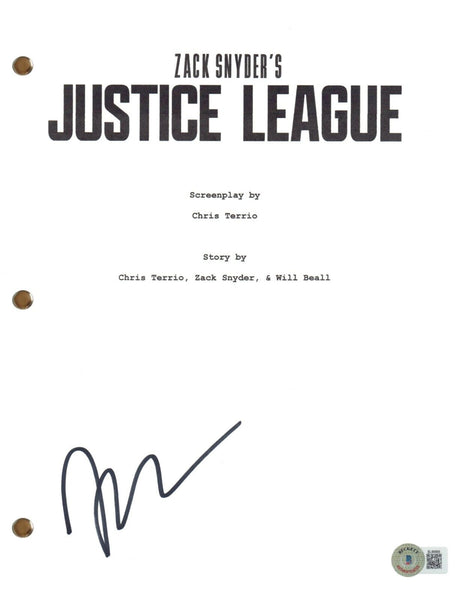 Zack Snyder Justice League Signed Autograph Movie Script Snyder Cut Beckett COA