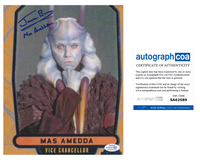 JEROME BLAKE Signed STAR WARS Autograph 8x10 Photo Mas Amedda ACOA COA