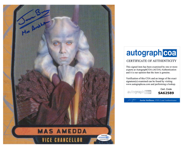 JEROME BLAKE Signed STAR WARS Autograph 8x10 Photo Mas Amedda ACOA COA