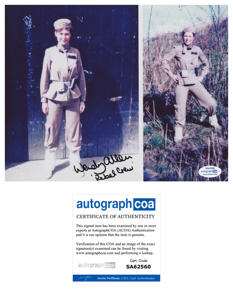 WENDY ALLEN Signed STAR WARS Autograph 8x10 Photo Return of the Jedi ACOA COA